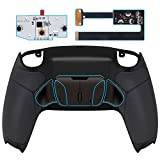 eXtremeRate Programmerbar RISE4 Remap Kit för ps5 Controller BDM 010/020,Real Metal Buttons Version Gummigrepp Cover&Bakskal Shell&4 Baknappar Attachment för ps5 Controller-Svart