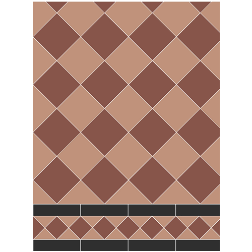 Klinker Victorian Gloucester 10x10: 10x10 Terrakotta/Röd MIx (Nät) 0,97 kvm/box