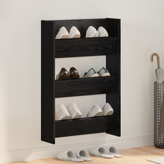 vidaXL Vægsko skabe med hylde Andet Sort eg 60 x 18 x 60 cm Konstrueret træ