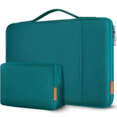 DOMISO Laptopväska 17 tum fodral stötsäkert vattentätt laptopfodral PC-fodral notebook skyddsfodral för 17,3 tum HP Pavilion 17 Envy 17/Dell Inspiron 17/Lenovo IdeaPad/LG Gram/Acer/MSI/ASUS, turkos