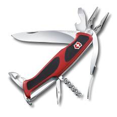 Victorinox Schweizer Taschenmesser, Ranger 74 Grip, Multitool, Swiss Army Knife, 14 Funktionen, Kombi-Spitzzange, Feststellklinge