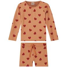 Kuling Rhodes Hjärtmönstrat UV-set Terracotta 98/104 cm  Orange  98/104 cm  Unisex