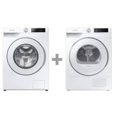 Samsung Ww90t606che + Dv90t6240he Pakketilbud - Vaskemaskiner Og Tørretumbler - Farve: Hvid