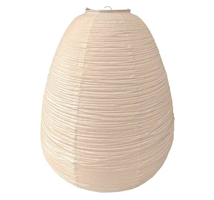 Lampeskærm, rispapir, creme, 54cm.