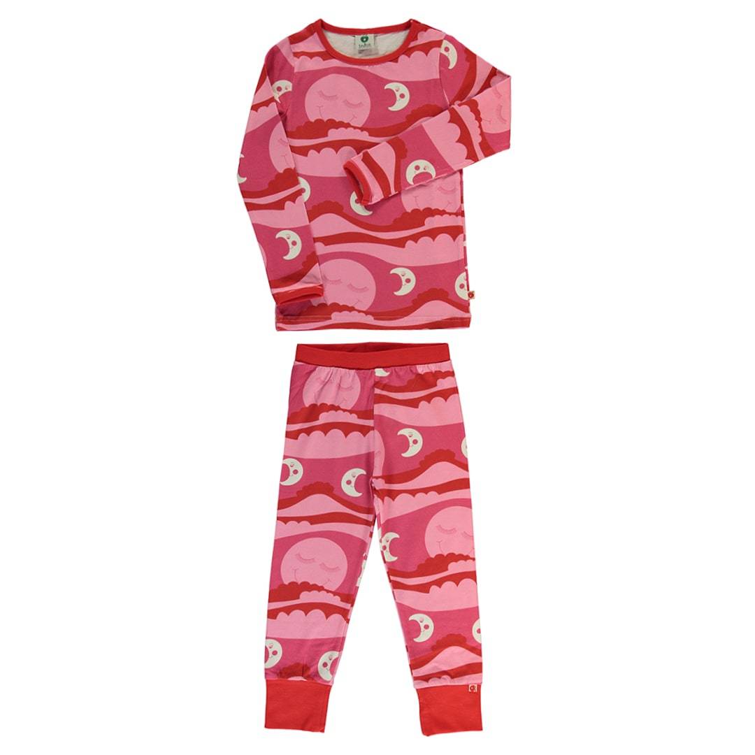 Nattøj sol og måne - Pink / 4-5