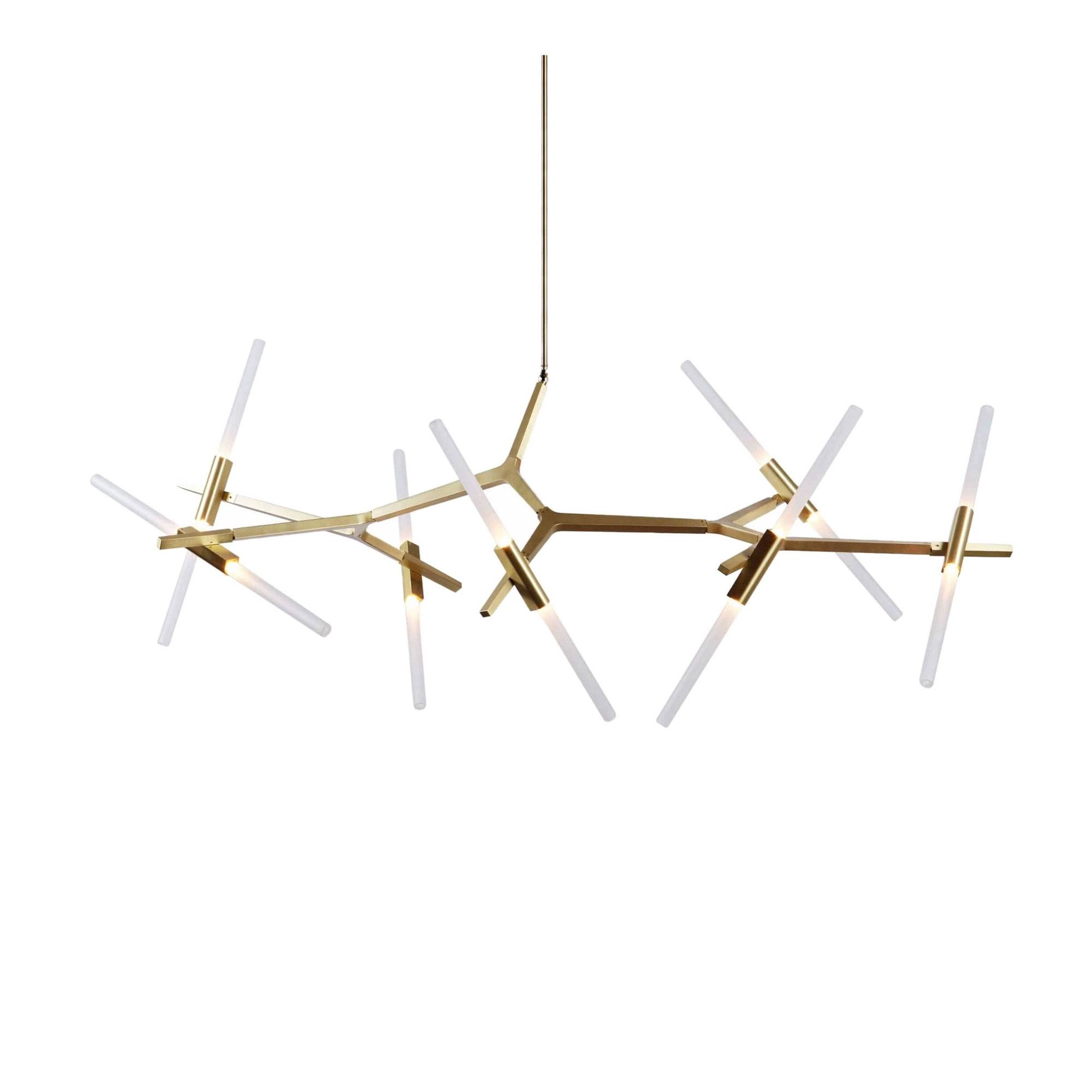 Roll & Hill - Agnes Chandelier 14 lights LED Straightcut, Nickel - Takkronor - Lindsey Adelman - Silver
