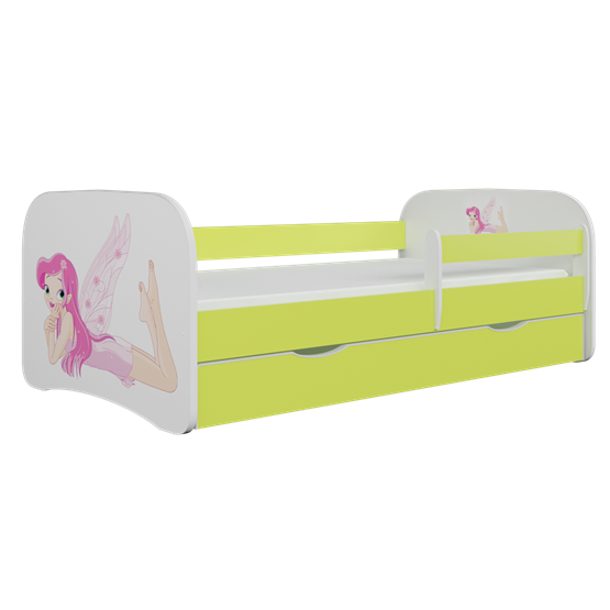 Kocot Kids Barnsäng - Babydreams Grön - Fairy With Wings 180x80 Cm