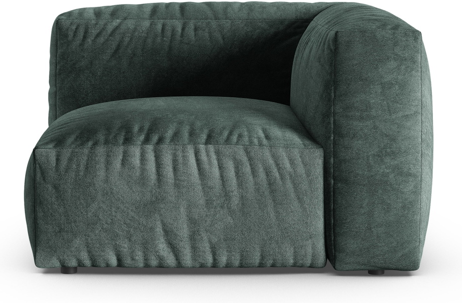 Hjørnemodul Micadoni Martina til modulsofa, velour petrol 120x120x75 cm sædedybde 90 cm