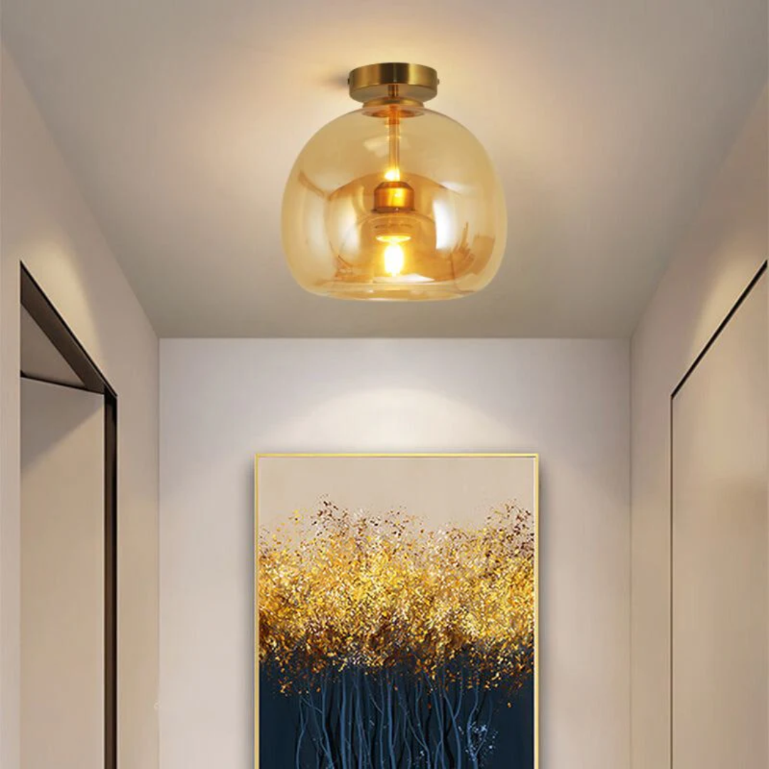 AureliaGlow – Modern LED Taklampa i Rund Design - Guld / Plafondlamp