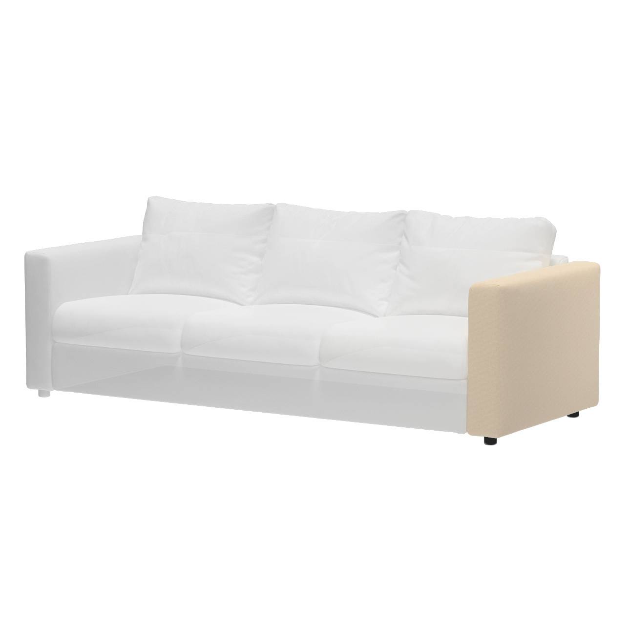 Vimle betræk smal armlæn, Offwhite, 15 x 93 x 61 cm, Living Velvet