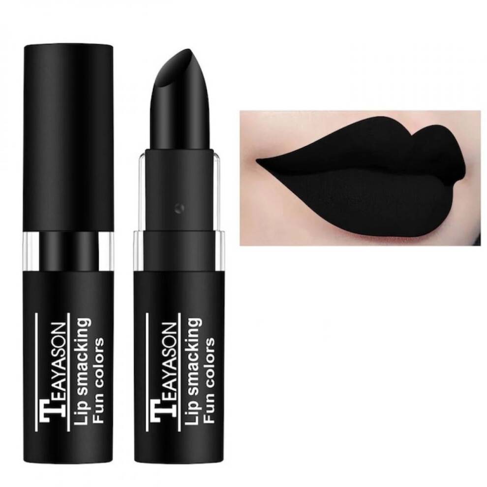 Ansigtsmaling til krop, vandfast sort ansigtsmaling til Halloween zombie klovn vampyr makeup, stærkt pigmenteret glat tekstur ansigts- og
