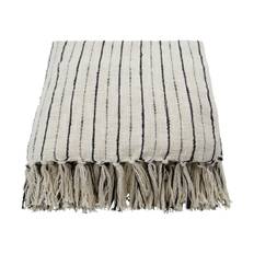 House Doctor Lines överkast 130x180 cm Svart-off-white