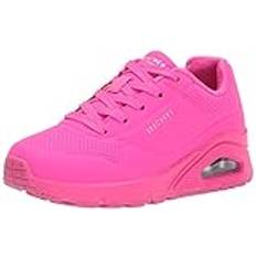 Skechers girls Uno - Night Shades Sneaker, Hot Pink, 4.5 Big Kid US