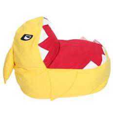 Portable Cute Apperance Large Capacity Fluffy Shark Children Toy Storage Bag gul