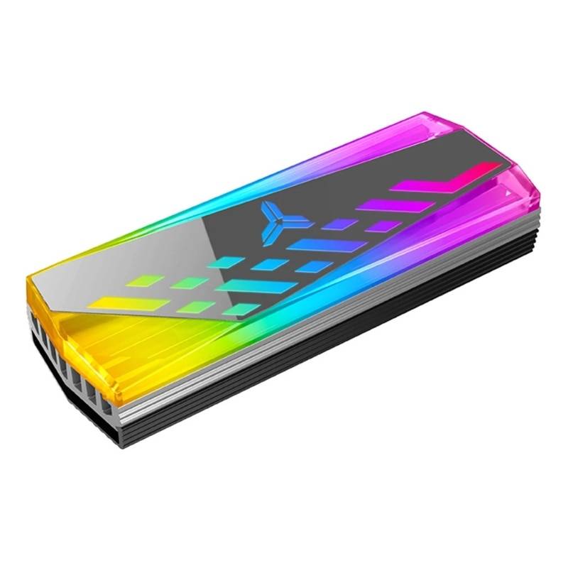 Argb m .2 2280 ssd kylfläns aluminiumlegering rgb minne kylfläns 5v 3 -stifts kylningsnätradiator för m2 solid state -enheter