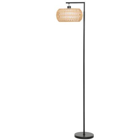 Dimbar LED-Golvlampa med Dubbelskärm, Fjärrkontroll och Justerbar Färgtemperatur – Svart/Vit, 170 cm