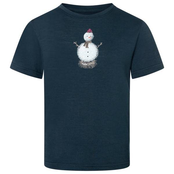 super.natural Kid's Snowman Tee Merinotröja Barn Storlek 140 Färg blå