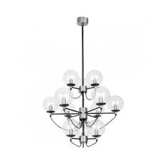 PERLA 12 Taklampa - Silver/Svart