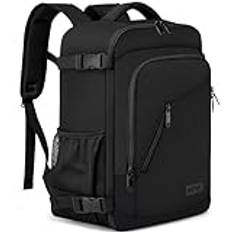 Kabinväska för under sätet, liten resväska, handbagage, ryggsäck, kabinstorlek, för flygplan, flygväska, reseryggsäck med USB-laddningsport, Svart, 40 x 20 x 25cm-20L