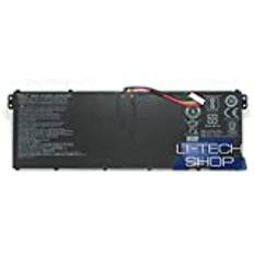 Li-tech batteri kompatibel 3200 mAh för Acer Aspire V3-37253LW svart dator batteri ny