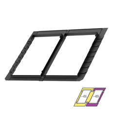 VELUX  kombiinddækning til ovenlysvindue, horisontal duo kombi - EKL 0021E - MK08 - 78 x 140 cm
