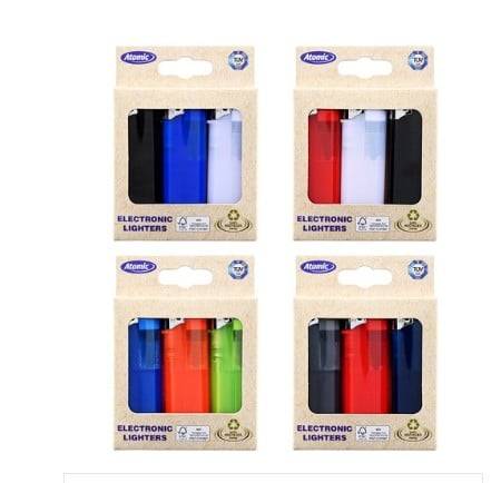 Atomic F2 Elektronisk Lighter 3 Pack