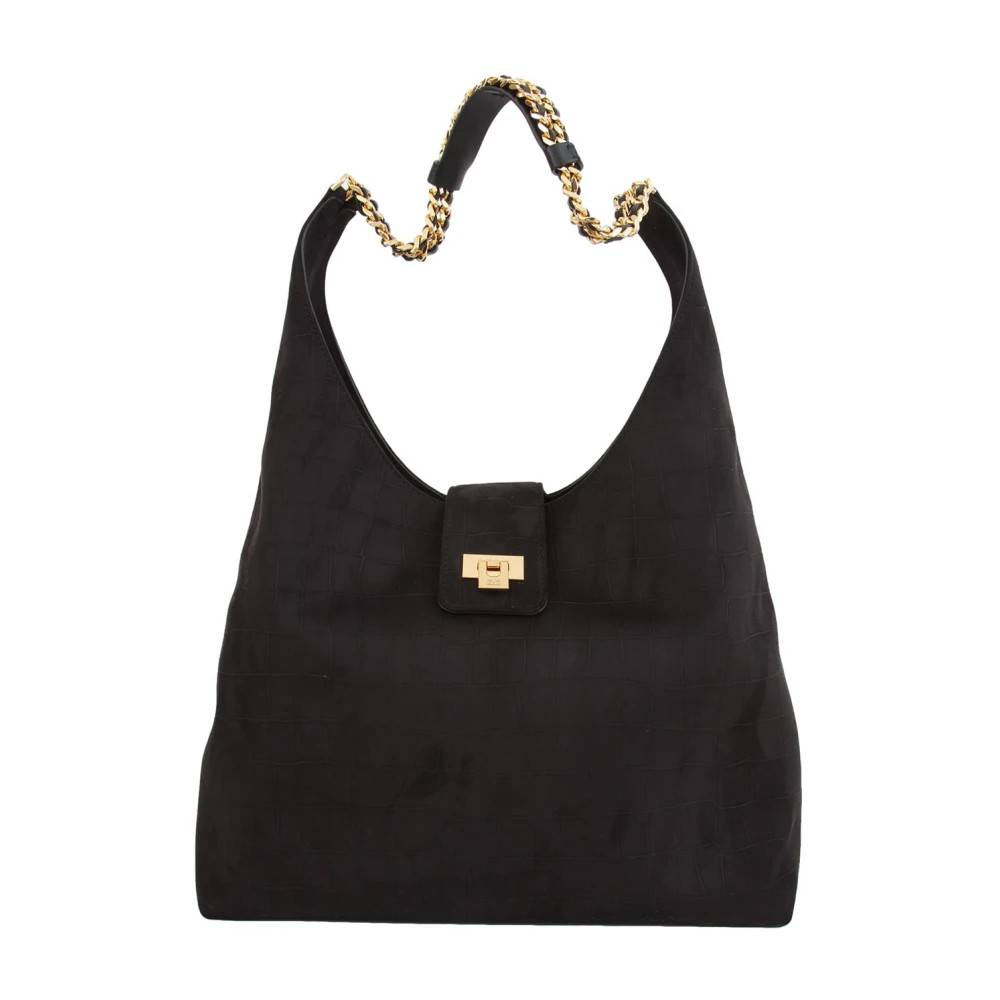 Elisabetta Franchi Hobo Taske - Tasker - Dame - Sort - ONE SIZE - Uld