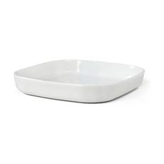 Royal Copenhagen Hvid Riflet Ovnfast Fad - B 30 x L 30 cm - Porcelæn - Hvid