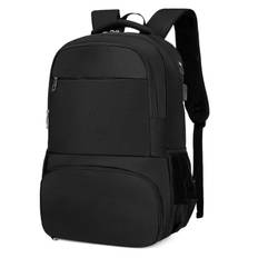 Lunchryggsäck, isolerad svalare ryggsäck Lunchbox för män kvinnor, 15,6 tum laptopryggsäck med svart