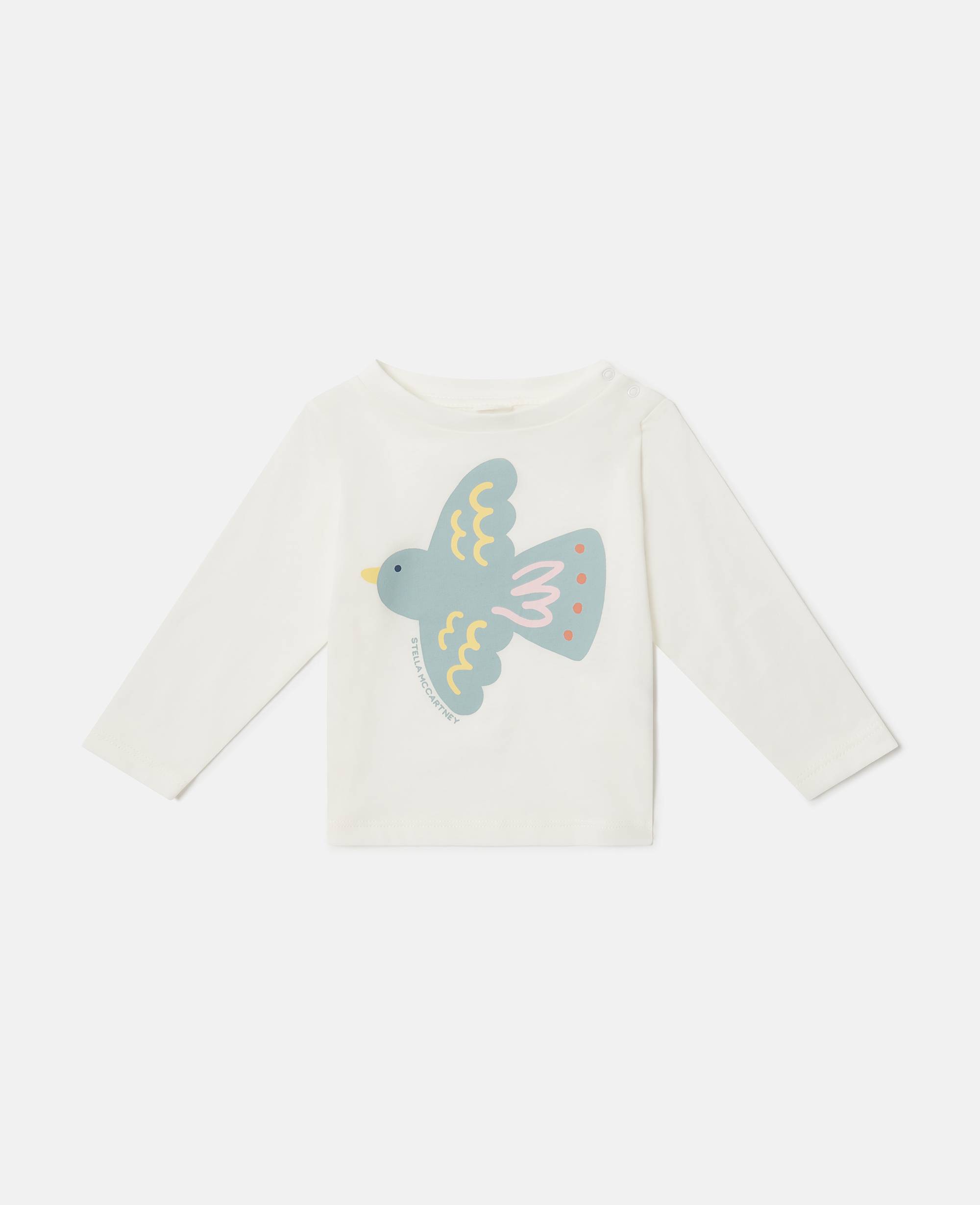 Stella McCartney - Langärmeliges Oberteil mit Tauben-Grafik, , Größe: 9m