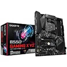 GIGABYTE B550 Gaming X V2 Mainboard – AMD Ryzen 5000 CPUs, 10+3 Phasen VRM, bis zu 4733 MHz DDR4, 1xPCIe 4.0 + 1xPCIe 3.0 M.2, 1GbE LAN, USB 3.2 Gen 2