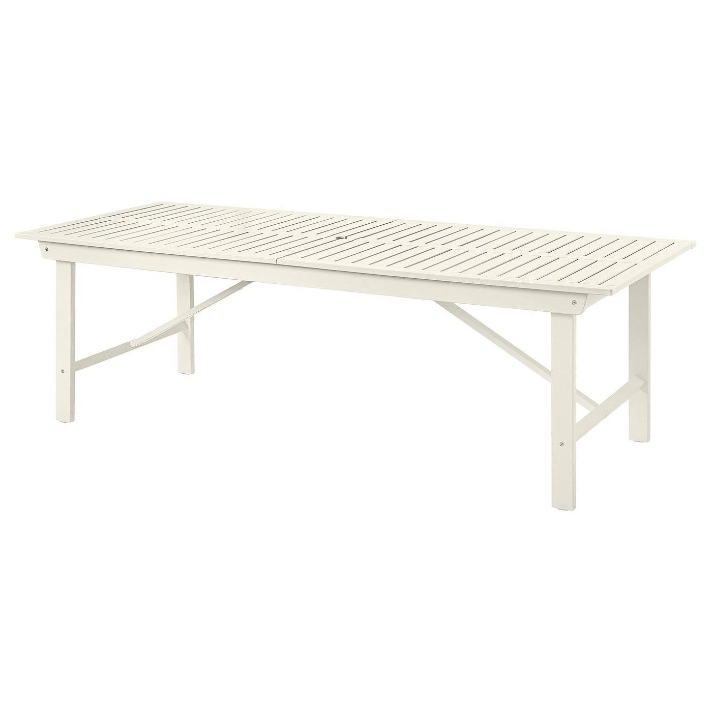 BONDHOLMEN bord, utomhus, vit/beige, 235x90 cm
