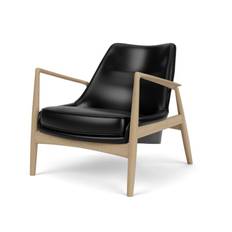 Audo Copenhagen The Seal Lounge Chair Eg / Sort Dakar Læder
