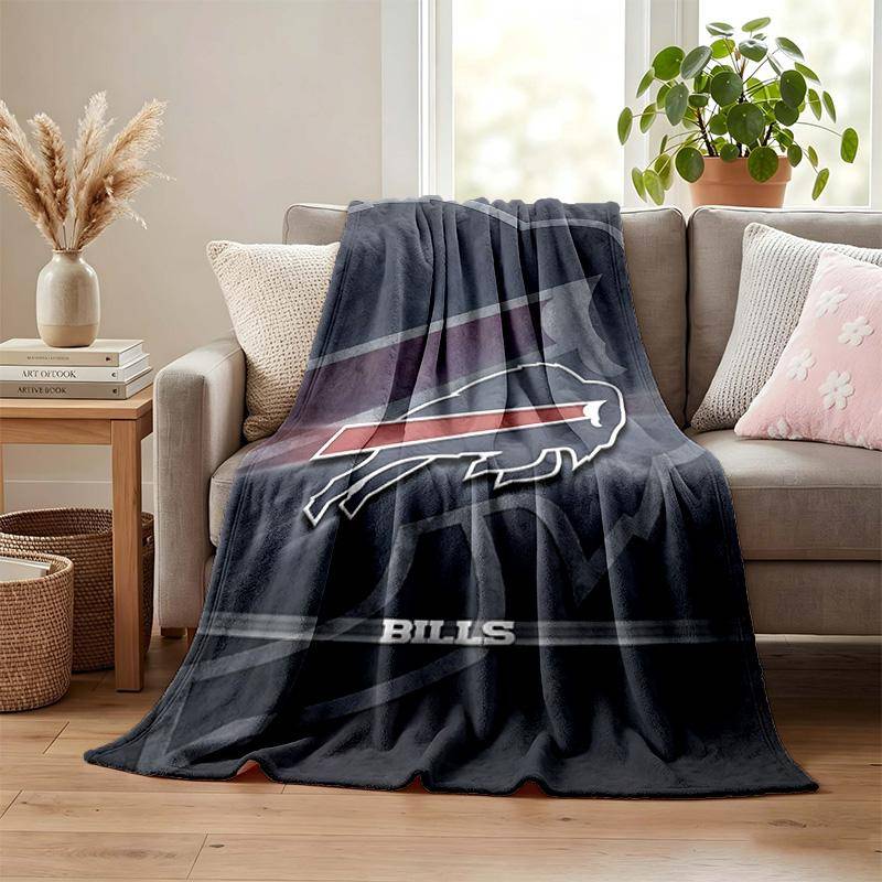 Buffalo Bills filt Flanellfilt Mjuk Mysig Plyschpläd för Soffa Säng Lätt Heminredning