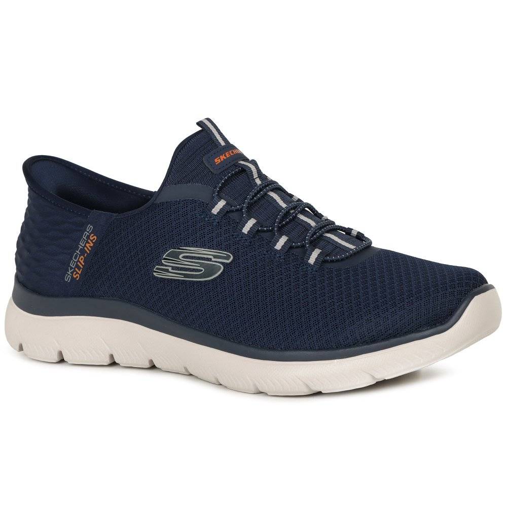 Skechers Slip In Summits Mens Wide Trainers Colour: Black/Charcoal, Size: 6