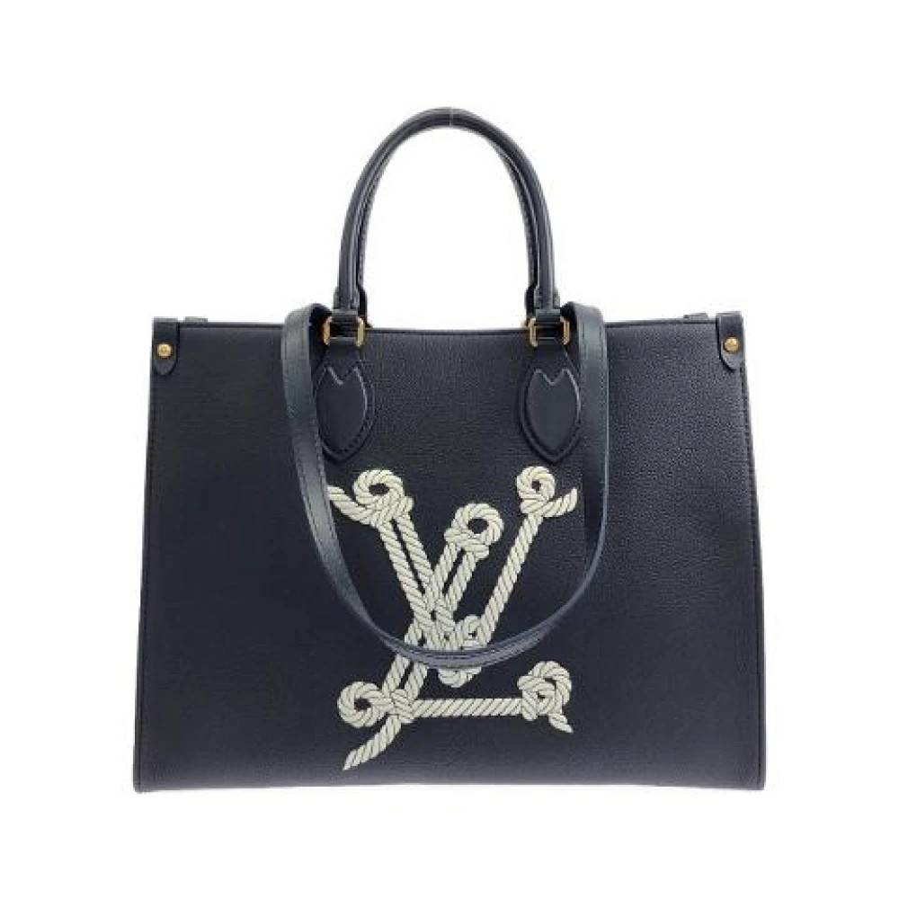 Louis Vuitton Vintage Pre-owned Sailor’s Knot OnTheGo calf bag - Vintage - Dame - Blå - ONE SIZE - Uld