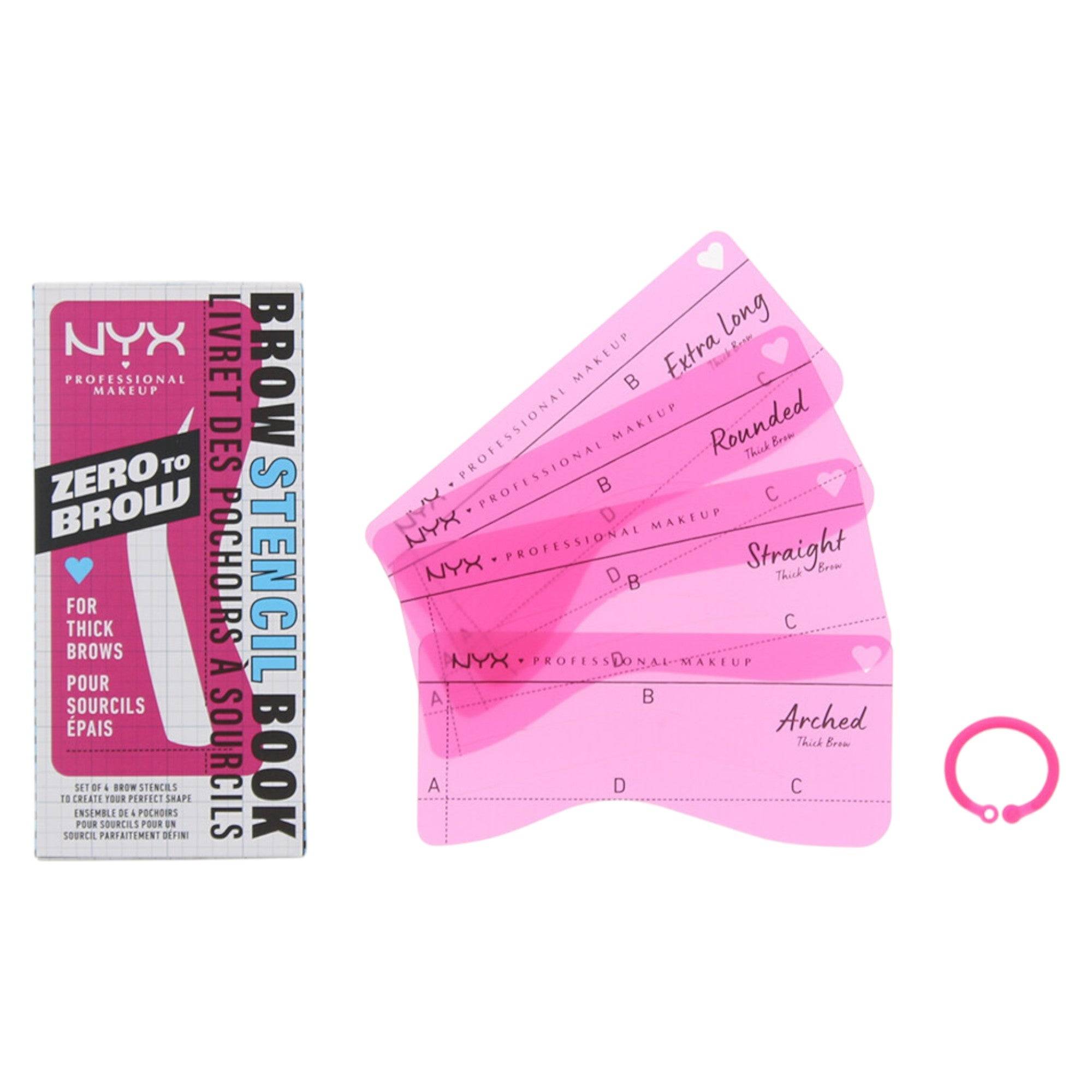 Nyx Zero To Brow Shaping Polvere per sopracciglia 4 pezzi — Polvere per sopracciglia