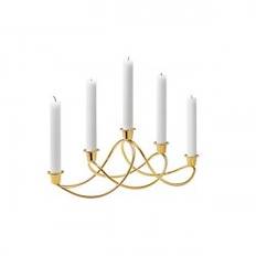 Georg Jensen Harmony lysestage - guldbelagt