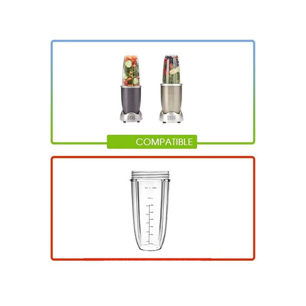 2X Replacement Parts Cups,Compatible with NutriBullet Blender 600W and 900W (1 32oz Cup)