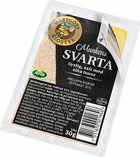Wästgöta Kloster Munkens Svarta skivad ost portion 31% Arla®