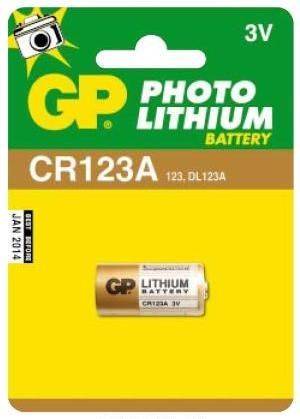 GP CR123A / 123A LITHIUM BATTERY