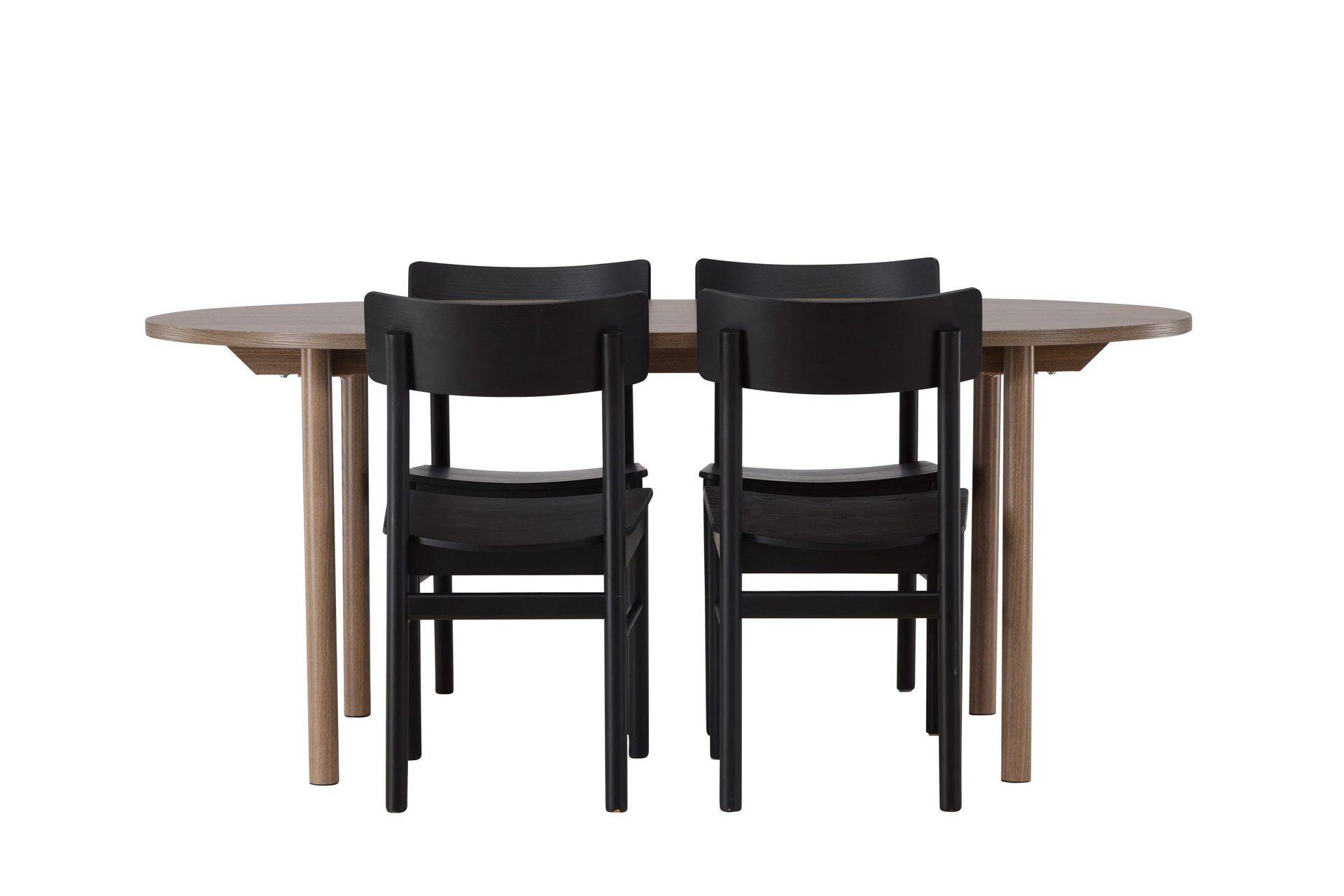 Andy Matgrupp 180 cm Oval med 4 Montros stolar - Svart Venture Home