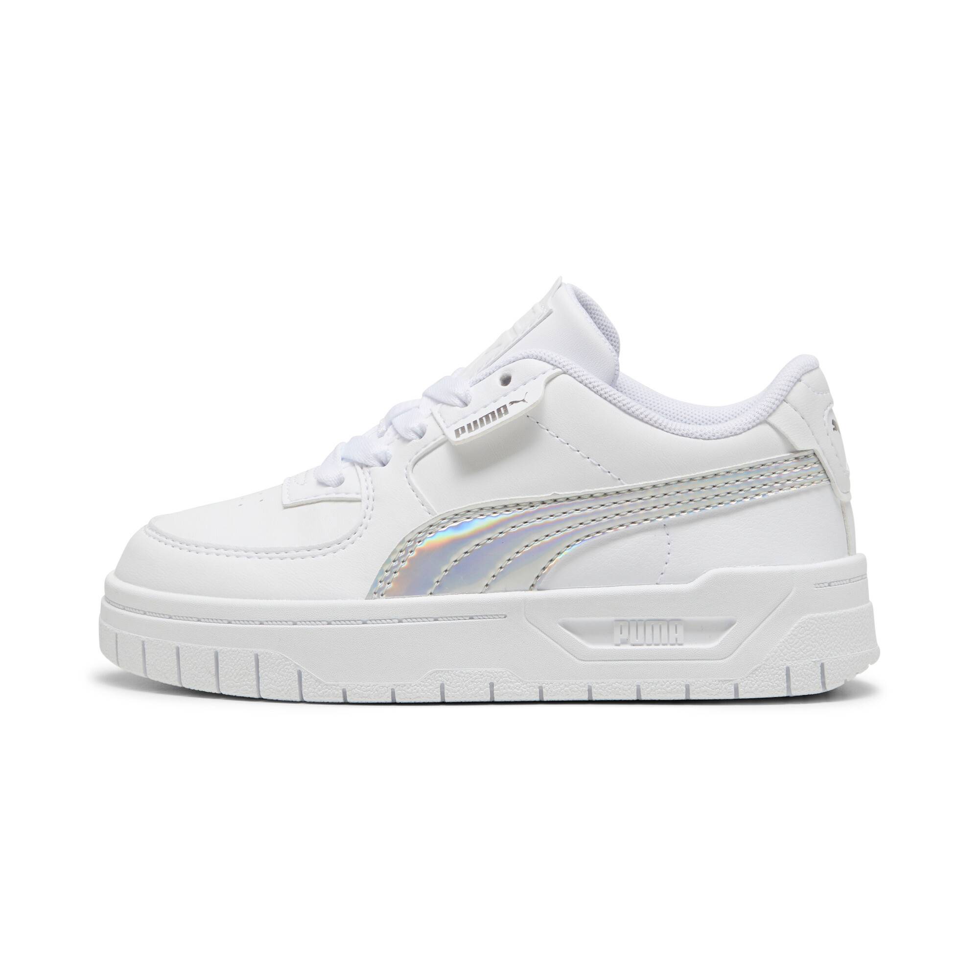 PUMA Cali Dream Iridescent Kids' Sneakers, Shoes, White/Silver, 35