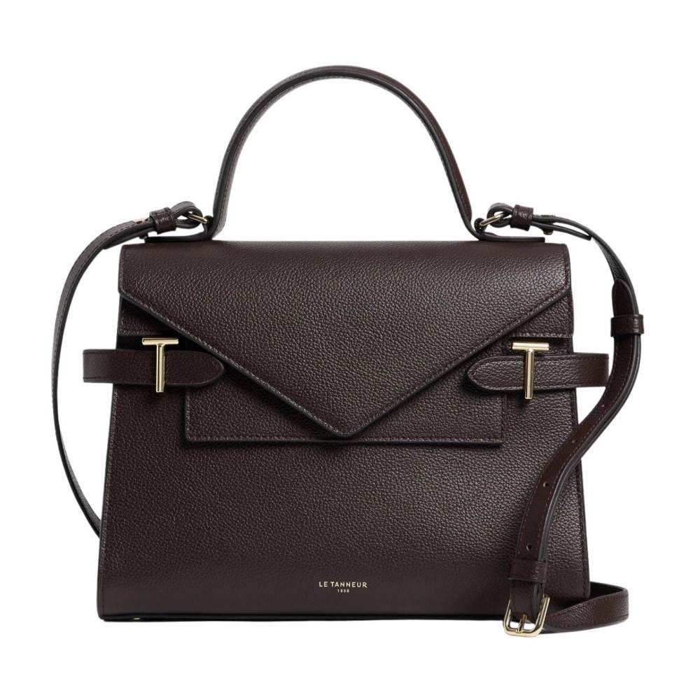 Le Tanneur Emilie Medium Double Flap Håndtaske - Tasker - Dame - Brun - ONE SIZE - Læder