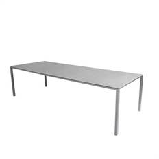 Cane-Line Pure havebord - 280x100 cm - Stel: lysegrå - Bordplade: Betongrå