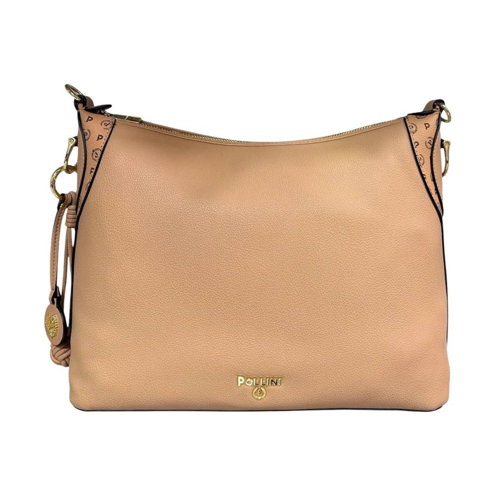 Pollini Skuldertaske med flettet håndtag - Tasker - Dame - Beige - ONE SIZE - Uld