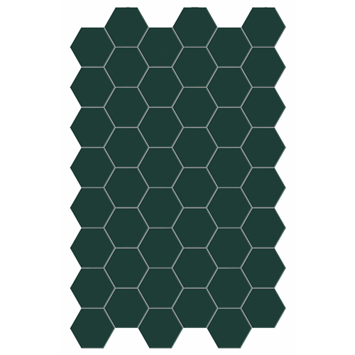 Klinker Hexa Floor Green Echo 14x16