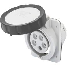 15 stk CEE Indbygnings udtag 10° HP 5P 16A 500V 7H sort IP67