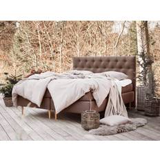 Dunlopillo Pure Kontinentalseng inkl. sengeben (Pebble gavl - højde 125 cm - dybde 10 cm, B180 x L200 cm, Original topmadras )