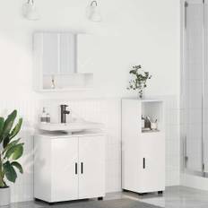 vidaXL Badeværelsesmøbel sæt 3 pcs Hvid højglans 61 x 35 x 64 cm